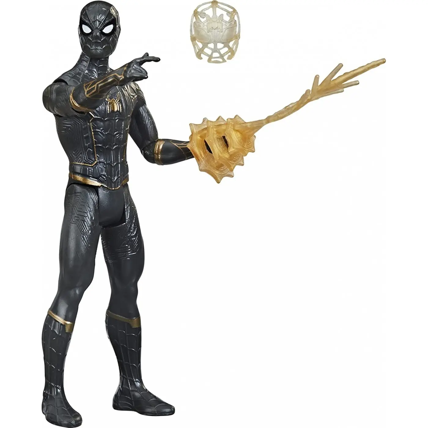 Spider-Man Pókember Black and Gold Suit Spider-Man Mystery Web Gear akční figurka 13 cm fotografii produktu