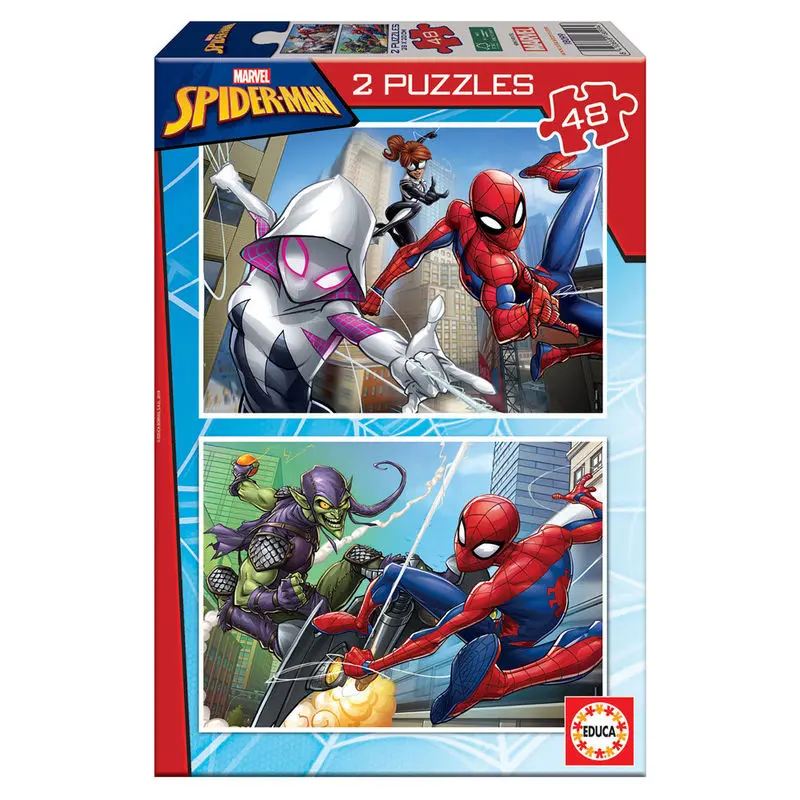 Marvel Spiderman puzzle 2x48 dílků fotografii produktu