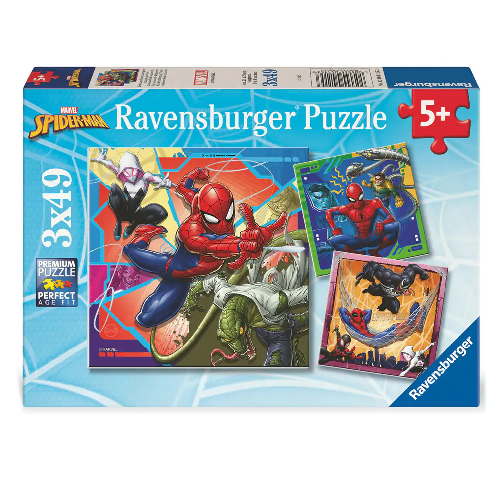 Marvel Spiderman puzzle 3x39 dílků fotografii produktu