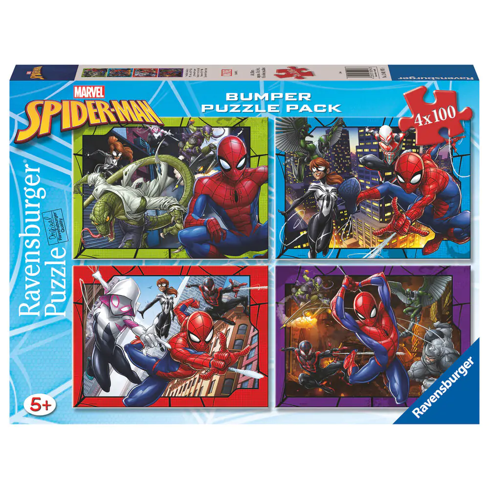Marvel Spiderman puzzle 4x100 dílků fotografii produktu