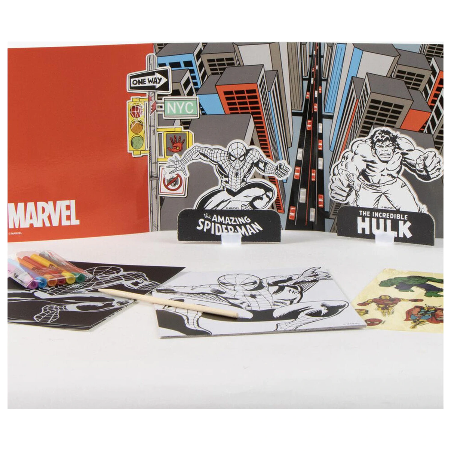 Marvel Spiderman set na vybarvování do batohu fotografii produktu