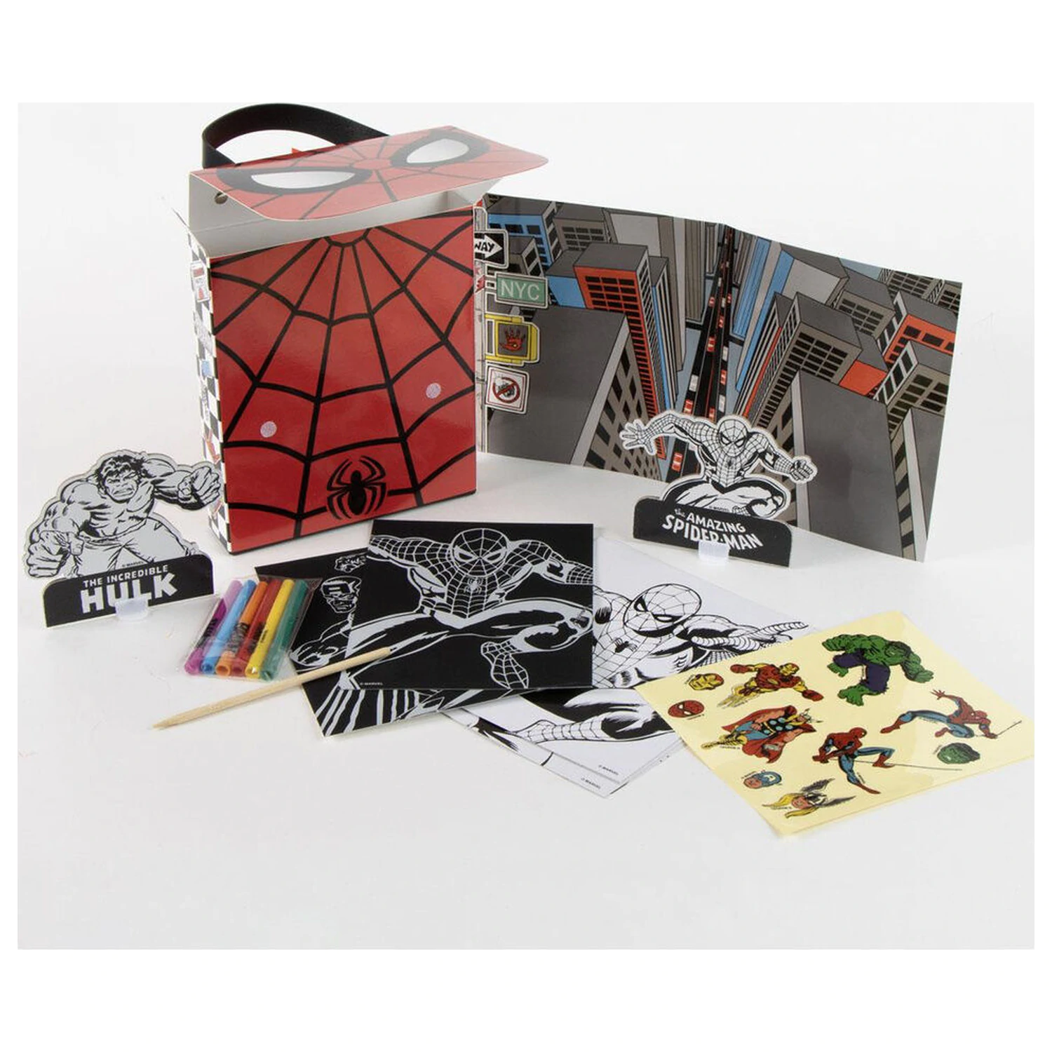 Marvel Spiderman set na vybarvování do batohu fotografii produktu