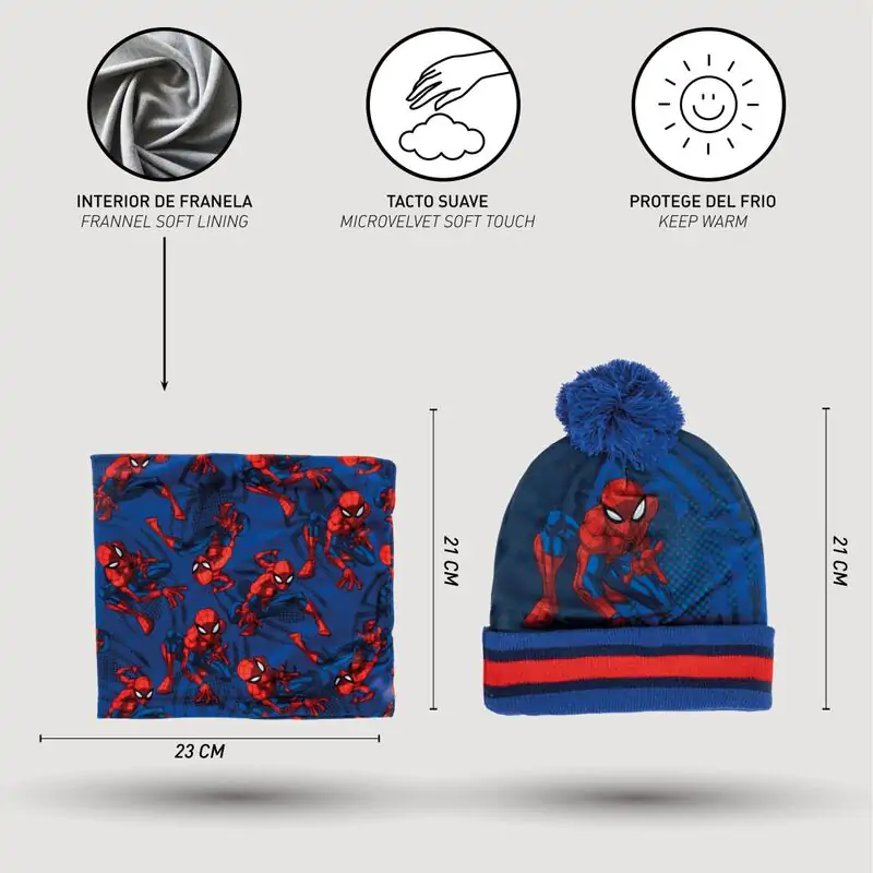 Marvel Spiderman zimní set nákrčník čepice rukavice fotografii produktu