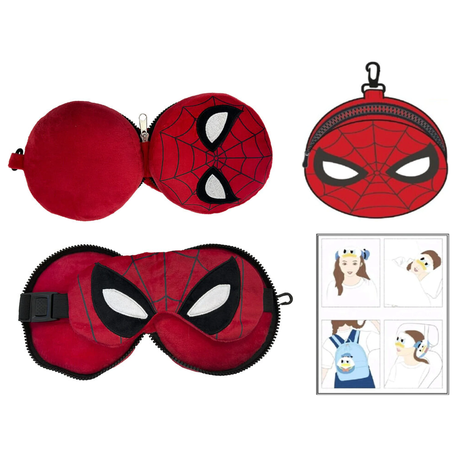 Marvel Spiderman cestovní polštář + maska fotografii produktu