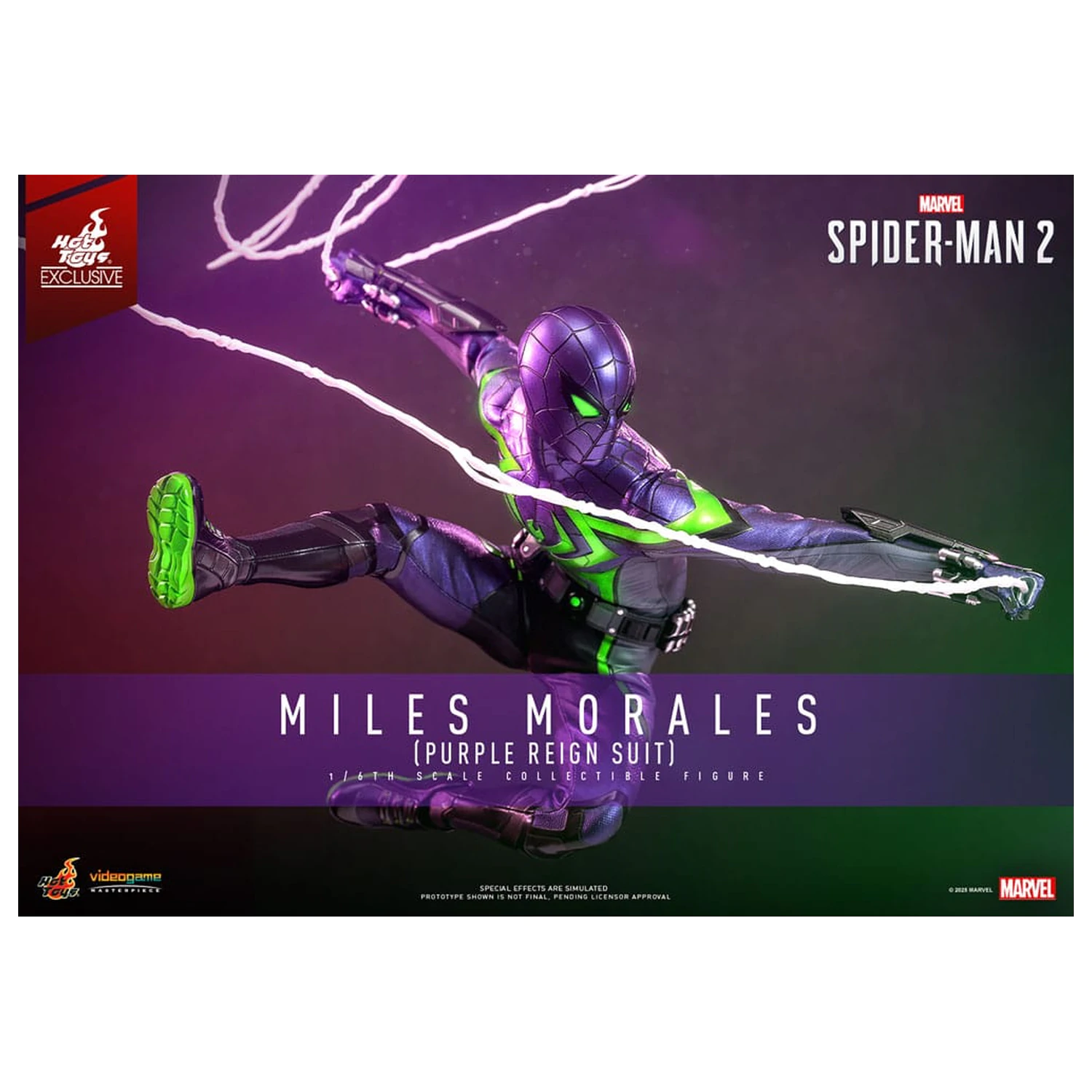 Spider-Man Video Game Masterpiece akční figurka 1/6 Miles Morales (Purple Reign Suit) Hot Toys Exclusive 30 cm fotografii produktu