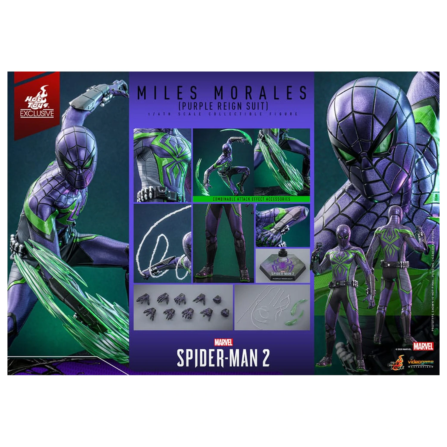 Spider-Man Video Game Masterpiece akční figurka 1/6 Miles Morales (Purple Reign Suit) Hot Toys Exclusive 30 cm fotografii produktu