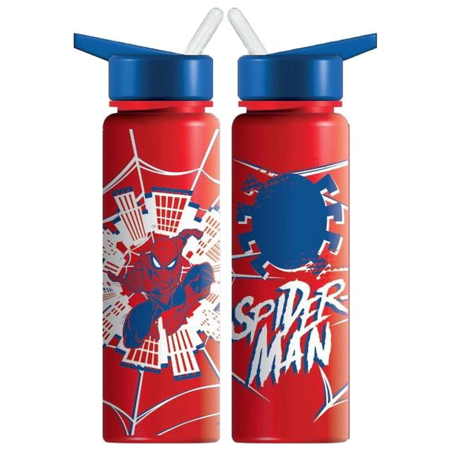 Láhev na pití Spider-Man červená, bílá a modrá fotografii produktu