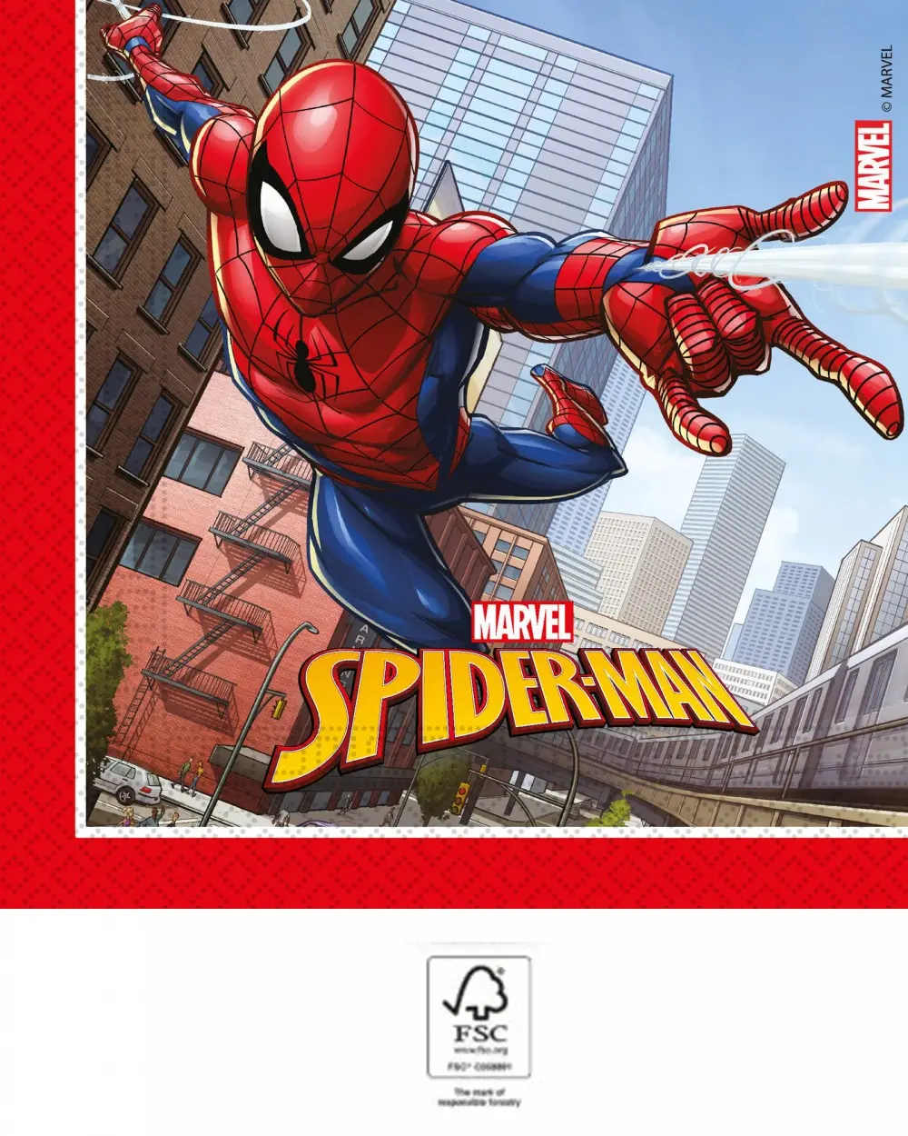 Spiderman Crime Fighter, Spider-Man ubrousky 20 ks 33x33 cm FSC fotografii produktu