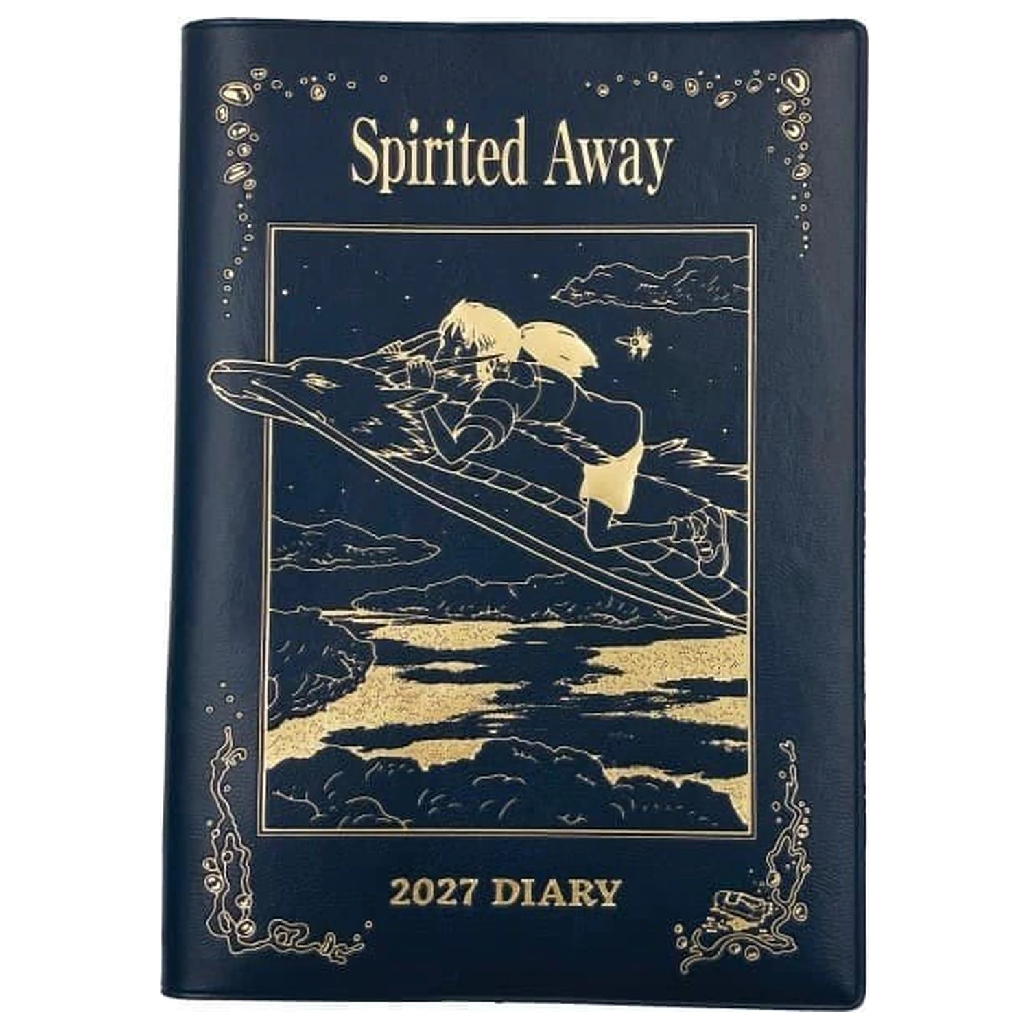 Spirited Away Deník Haku dragon & Chihiro modrá zlatá fólie fotografii produktu