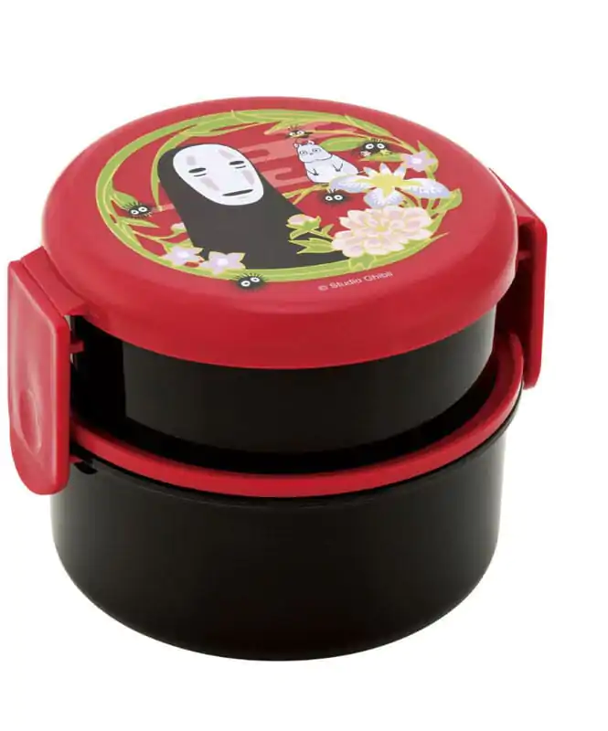 Dvouvrstvý kulatý box na oběd Spirited Away No Face tmavě červený fotografii produktu