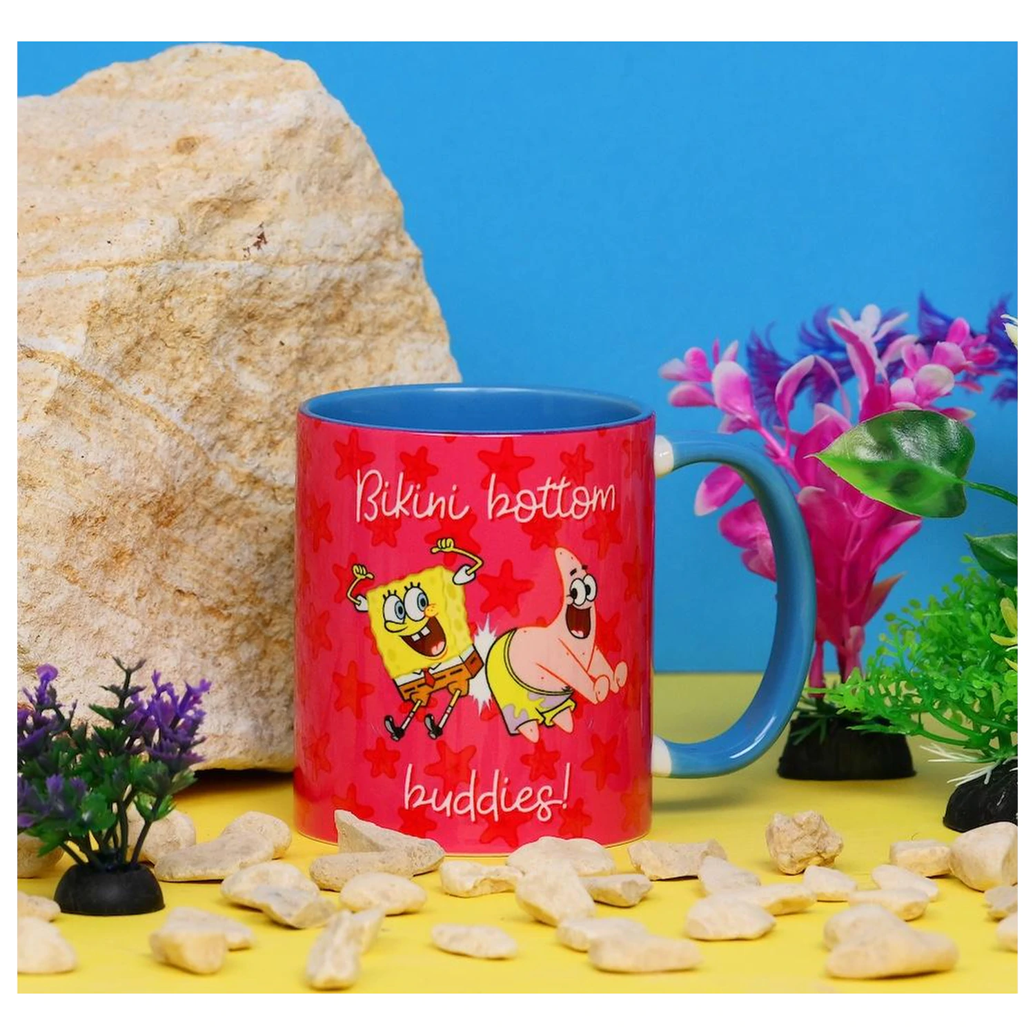 SpongeBob Bikini Bottom Buddies vnitřně barevný hrnek 325ml fotografii produktu