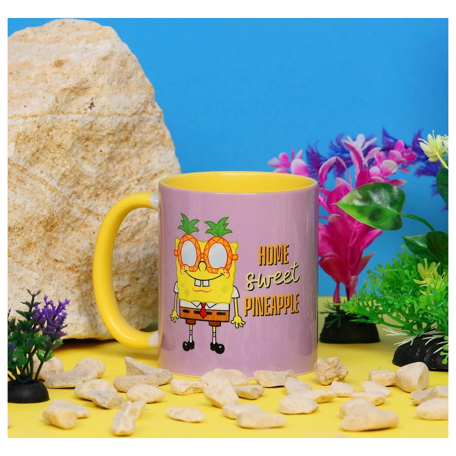 SpongeBob Home Sweet Pineapple vnitřně barevný hrnek 325 ml fotografii produktu