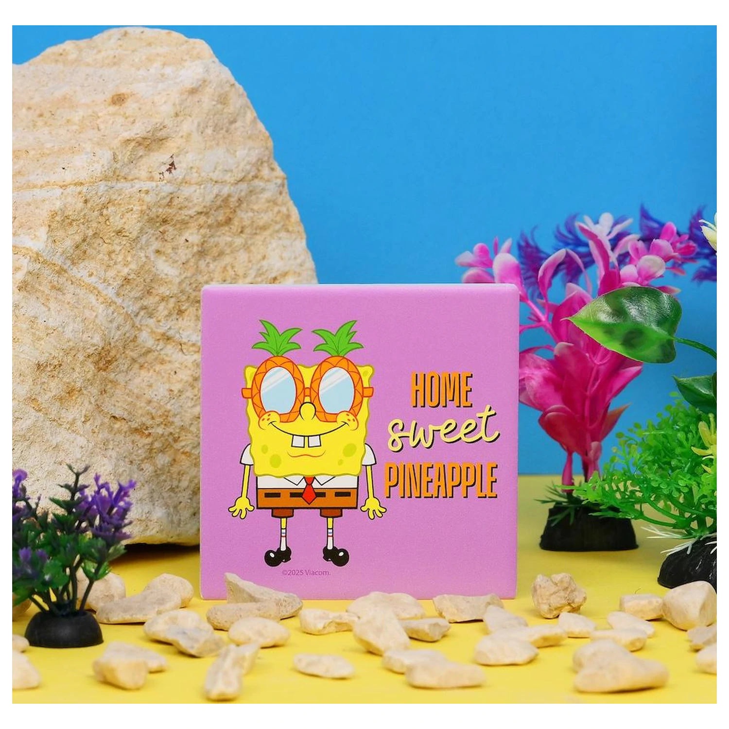 SpongeBob Home Sweet Pineapple Keramický čtvercový podtácek fotografii produktu