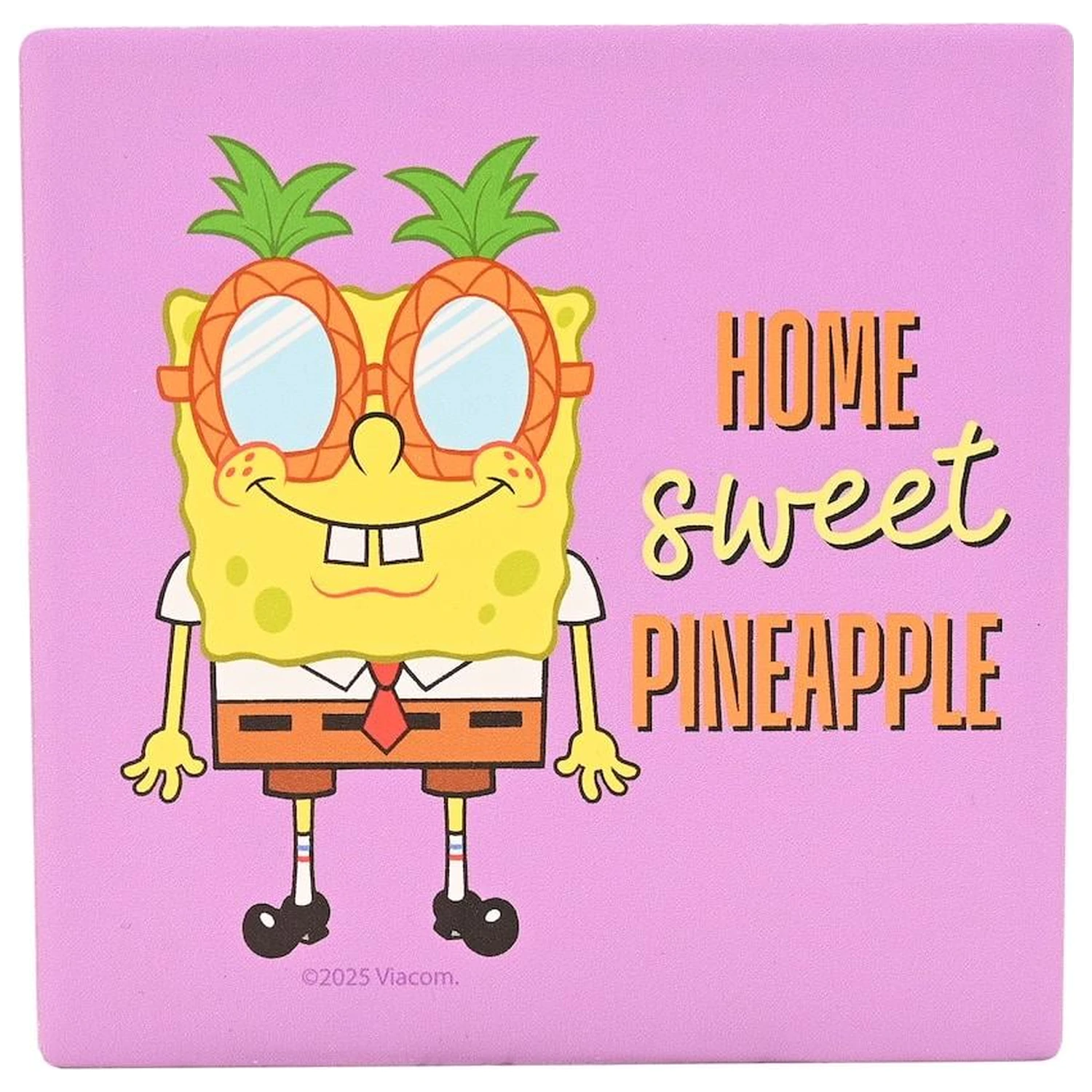SpongeBob Home Sweet Pineapple Keramický čtvercový podtácek fotografii produktu