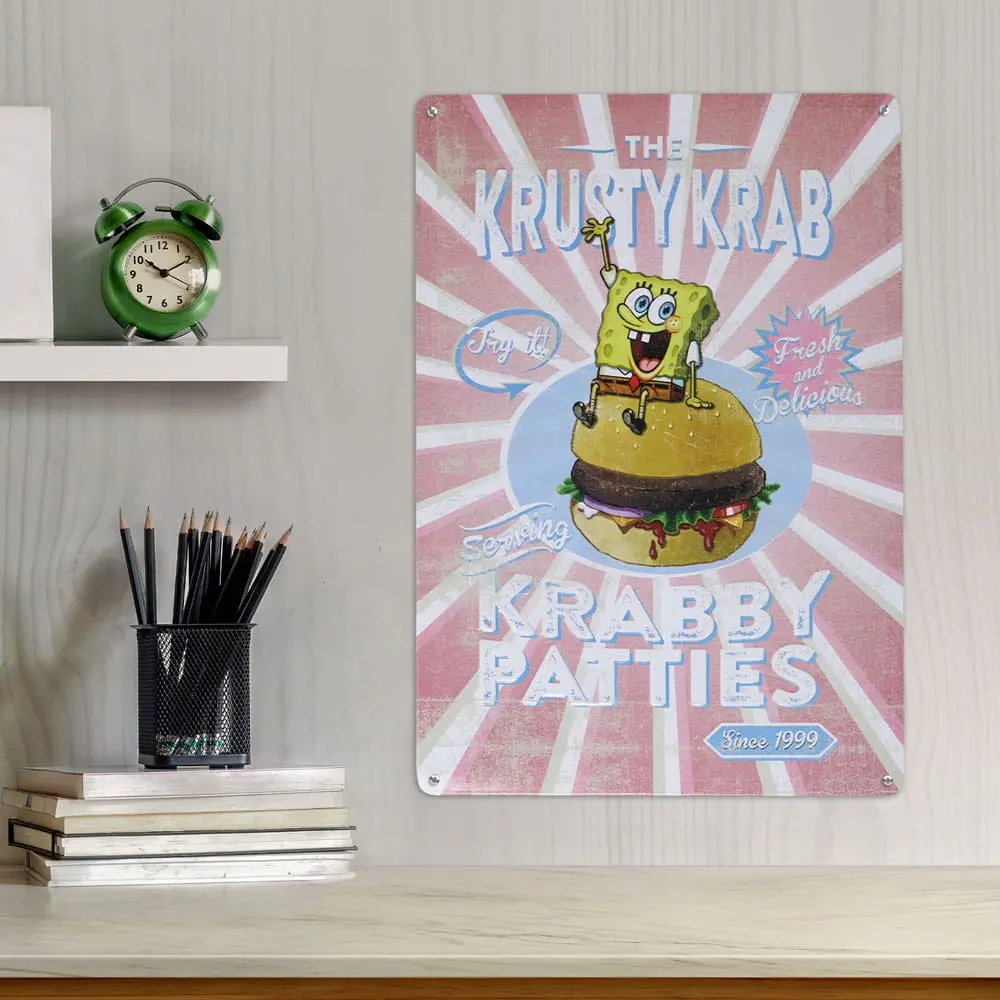 Plechová cedule SpongeBob Krusty Krab fotografii produktu