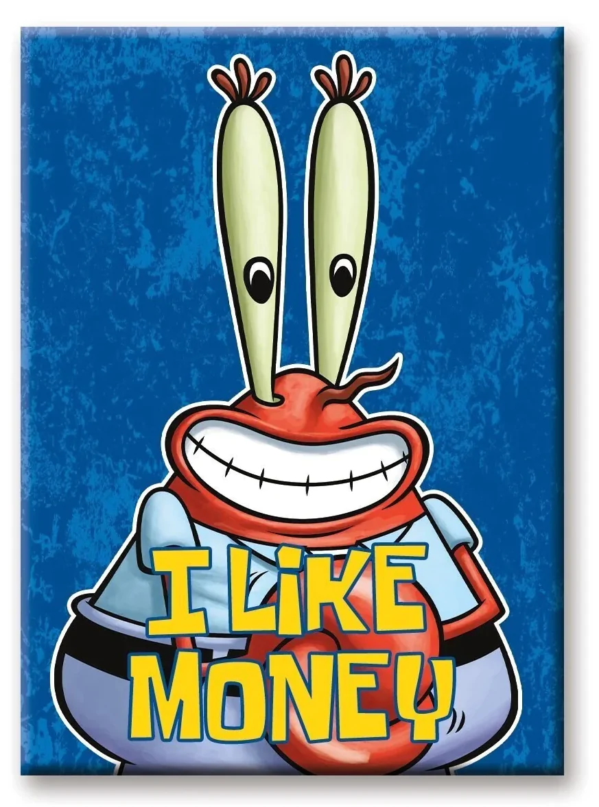 SPONGEBOB SQUAREPANTS I Like Money Magnet 6,3 x 8,9 cm Magnet fotografii produktu
