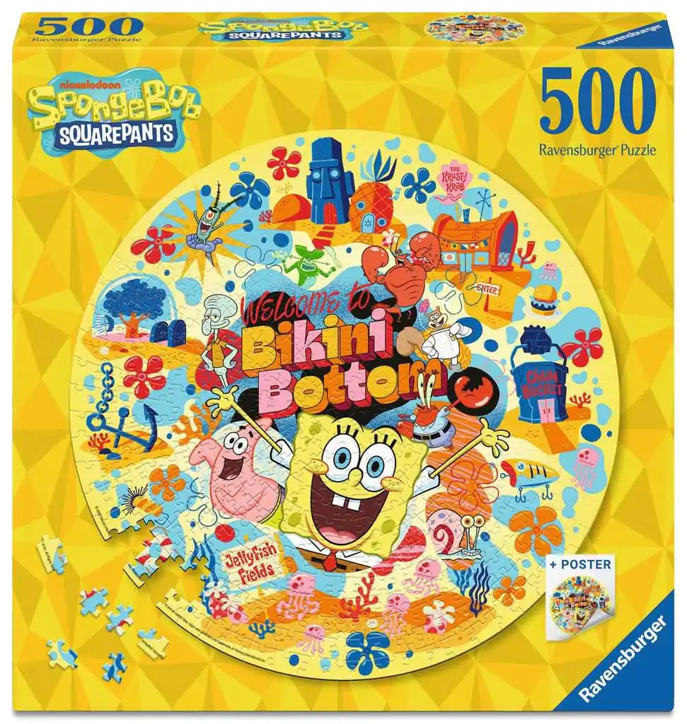 SpongeBob SquarePants kulaté puzzle Welcome to Bikini Bottom (500 dílků) fotografii produktu