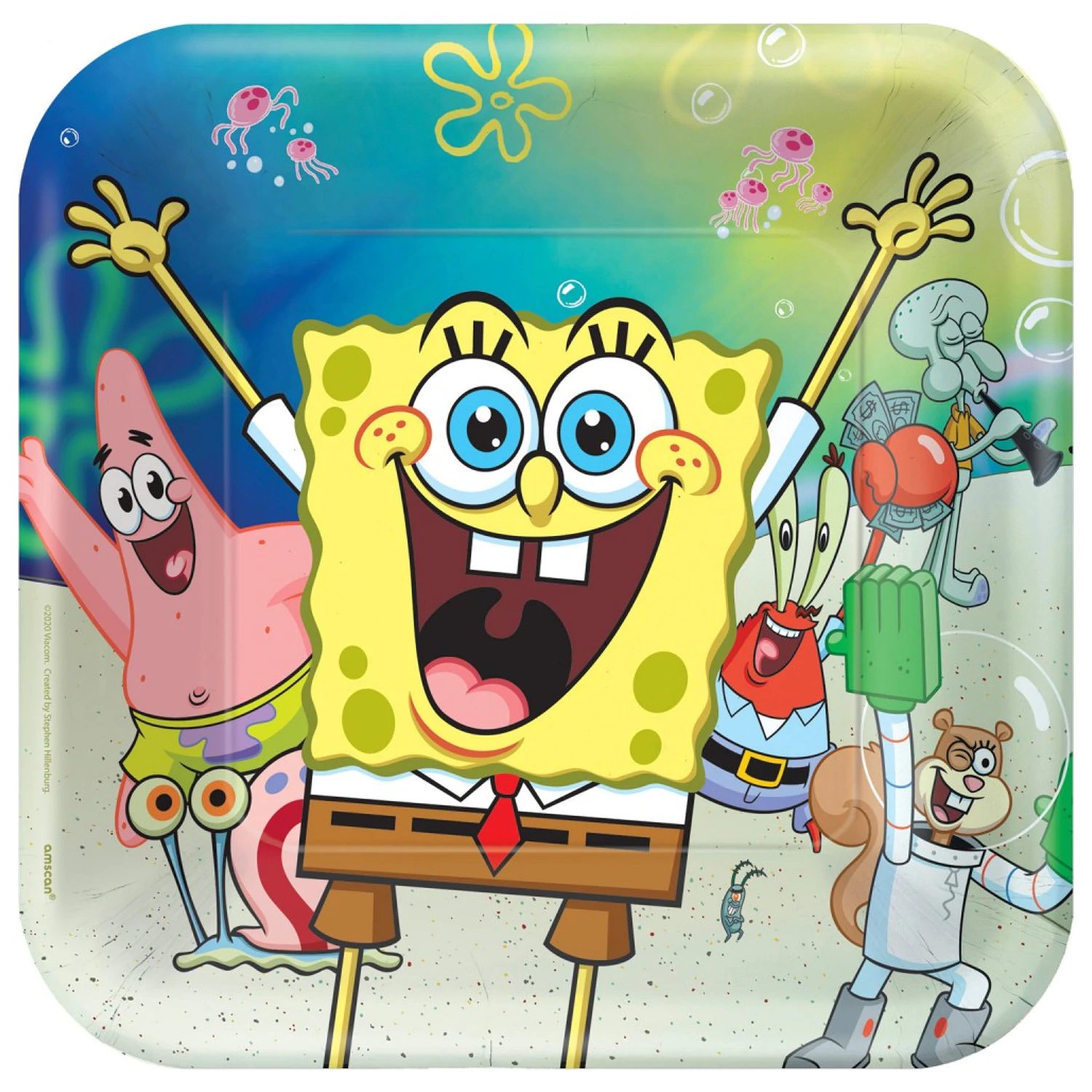 SpongeBob Laugh Papírové talíře, 8 kusů, 23 cm fotografii produktu