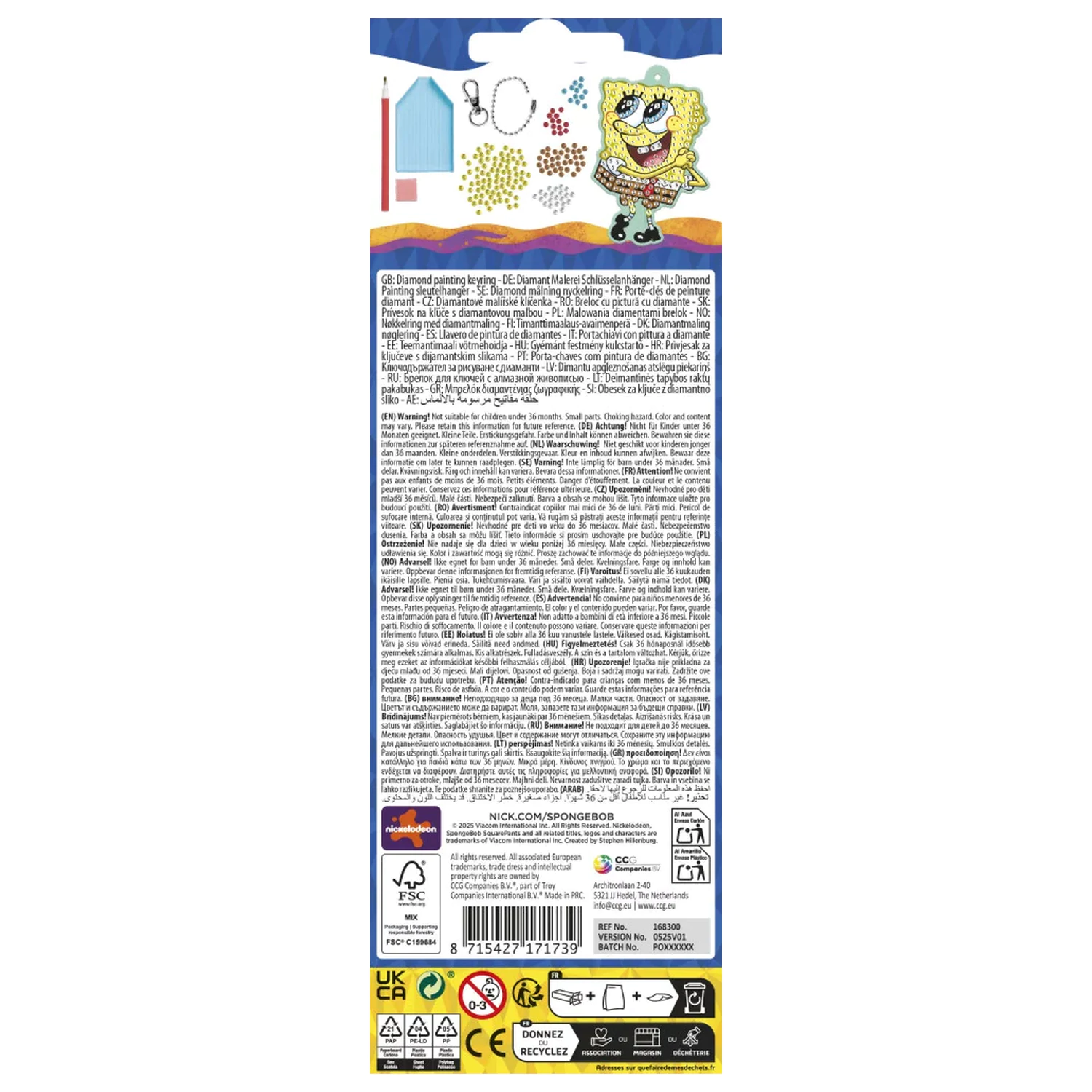 SpongeBob Smile Diamond sada na výrobu klíčenek  fotografii produktu
