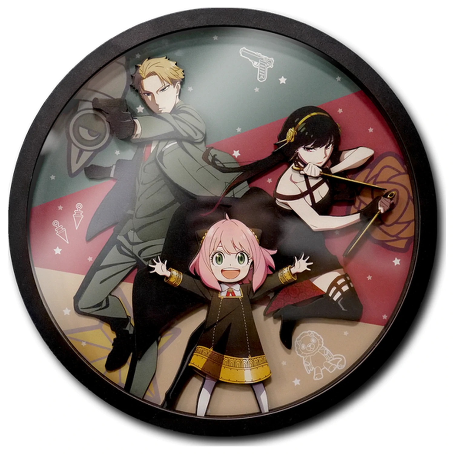 Spy x Family Loid, Yor & Anya Dřevěný dekorační rám 3D Poster fotografii produktu