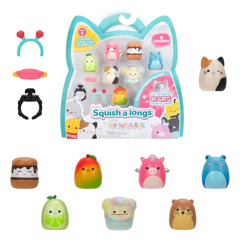 Squishmallow Squish a longs Mini Figurky 8-Pack Styl 2 3 cm fotografii produktu