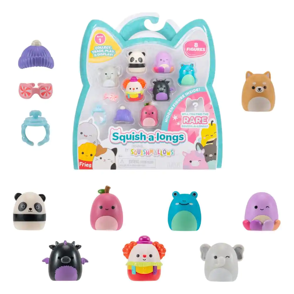 Squishmallow Squish a longs Mini figurky balení 8 ks Styl 3 3 cm fotografii produktu