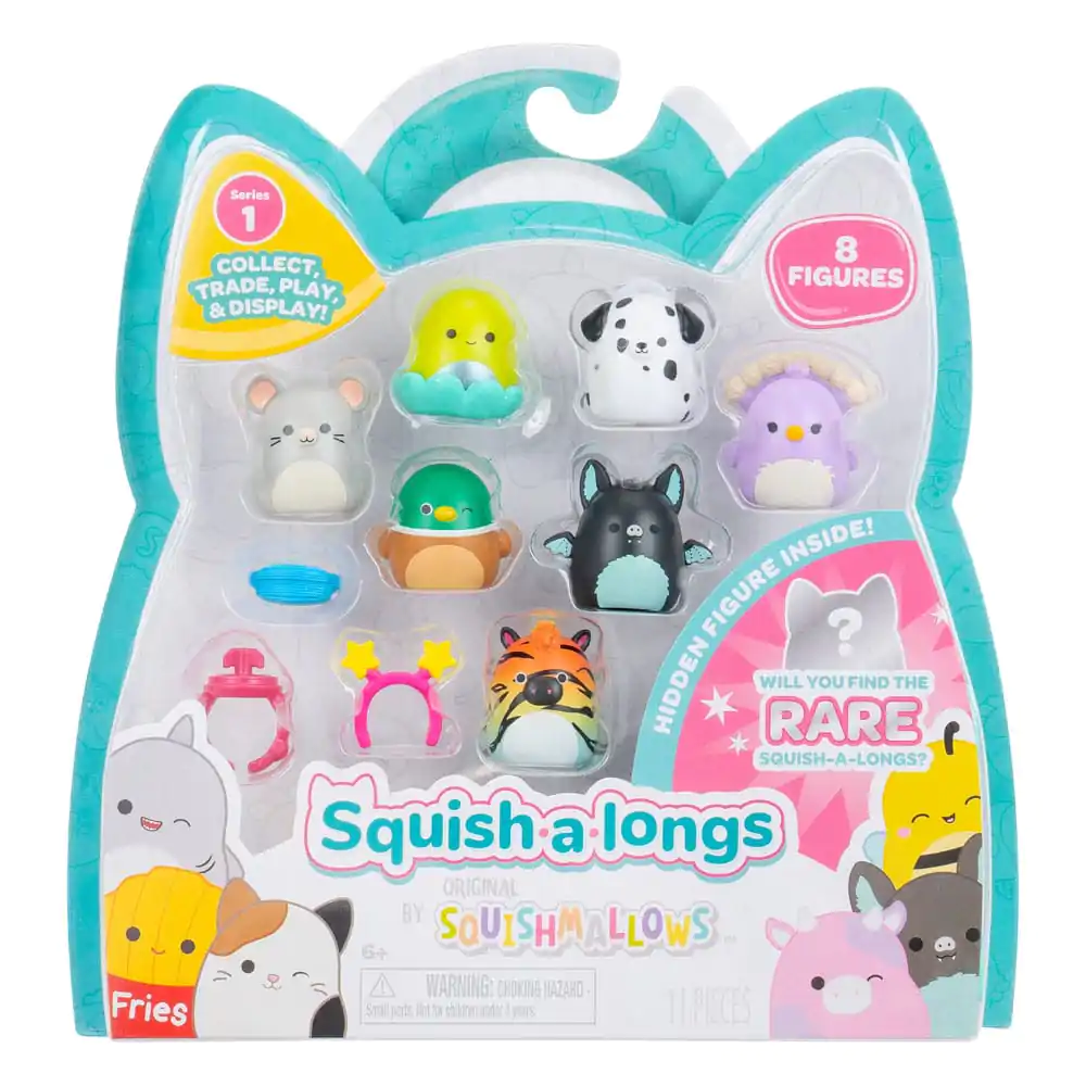 Squishmallow Squish a longs Mini Figurky Balení 8 kusů Styl 4 3 cm fotografii produktu