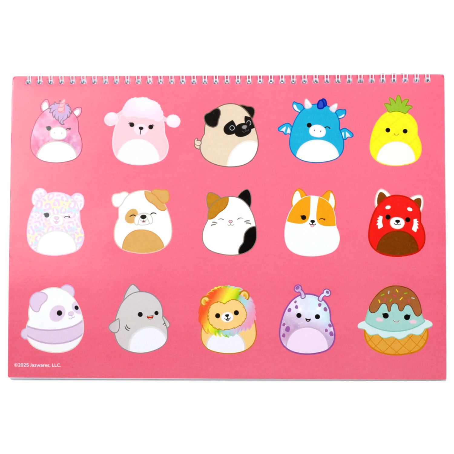 Squishmallows Feelin' A4 spirálový skicák s 40 listy a samolepkami fotografii produktu