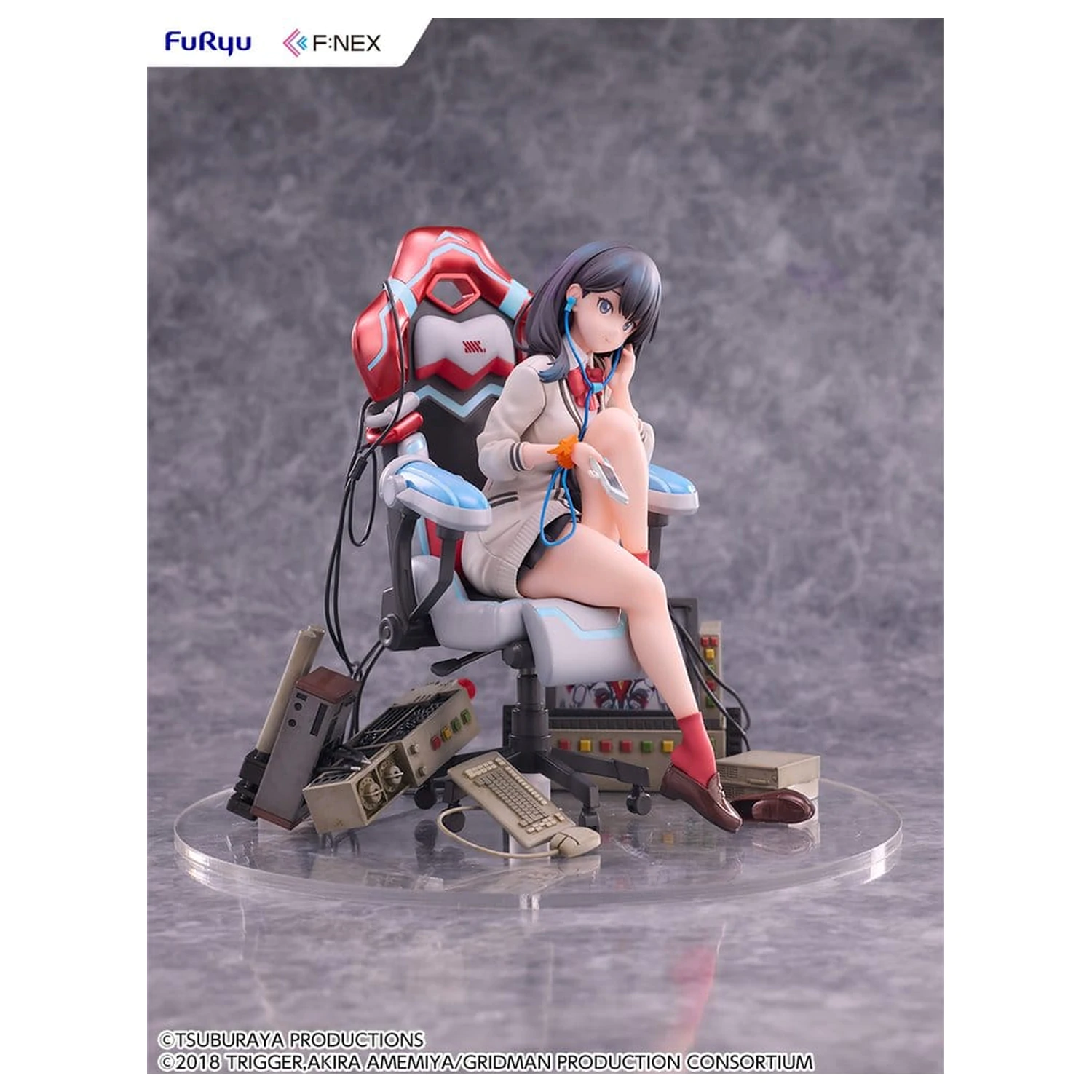 SSSS. Gridman Universe F:NEX PVC Socha Rikka Takarada Gaming Chair Ver. 19 cm fotografii produktu