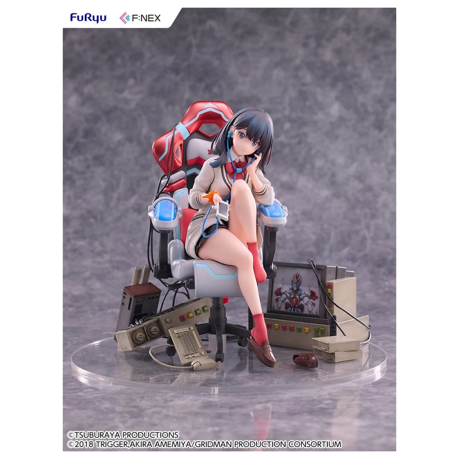 SSSS. Gridman Universe F:NEX PVC Socha Rikka Takarada Gaming Chair Ver. 19 cm fotografii produktu