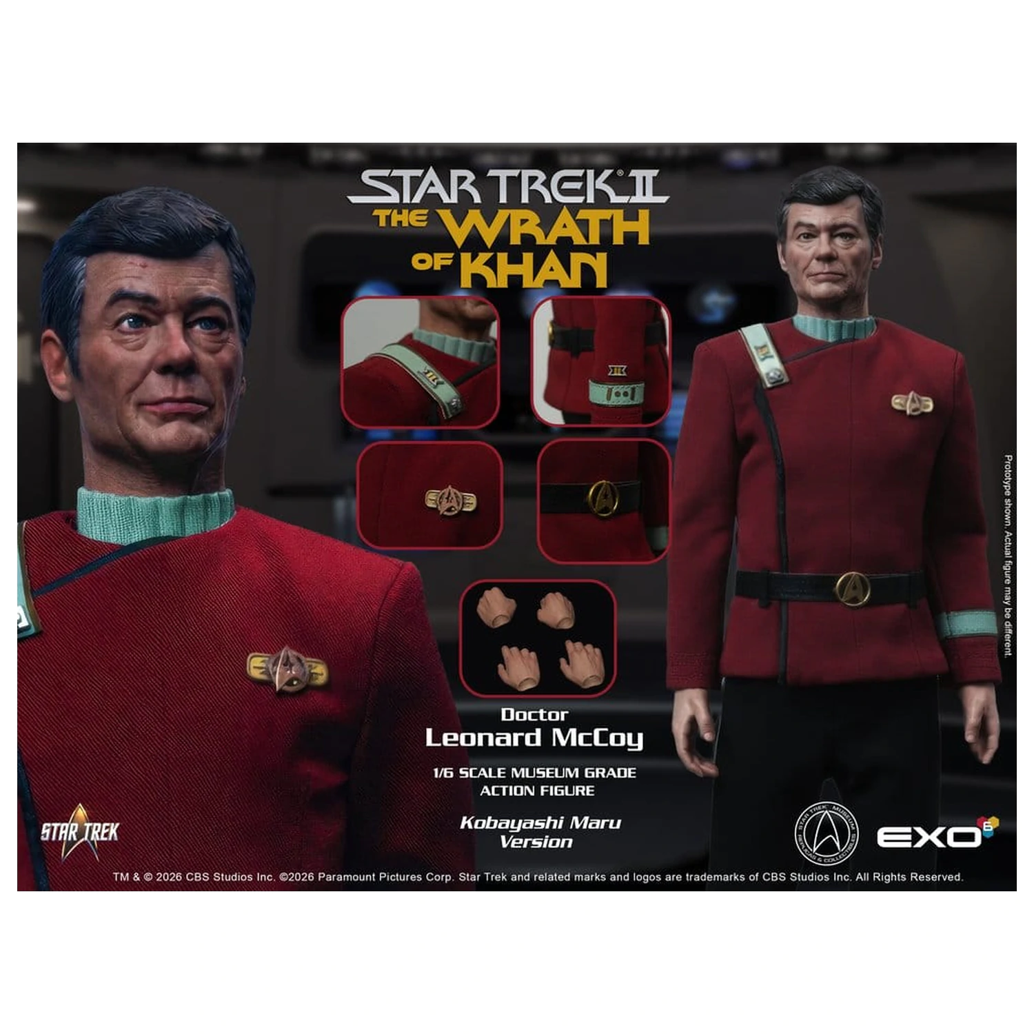 Star Trek II: The Wrath of Khan Akční figurka 1/6 Dr. Leonard McCoy Kobayashi Maru Verze 30 cm fotografii produktu