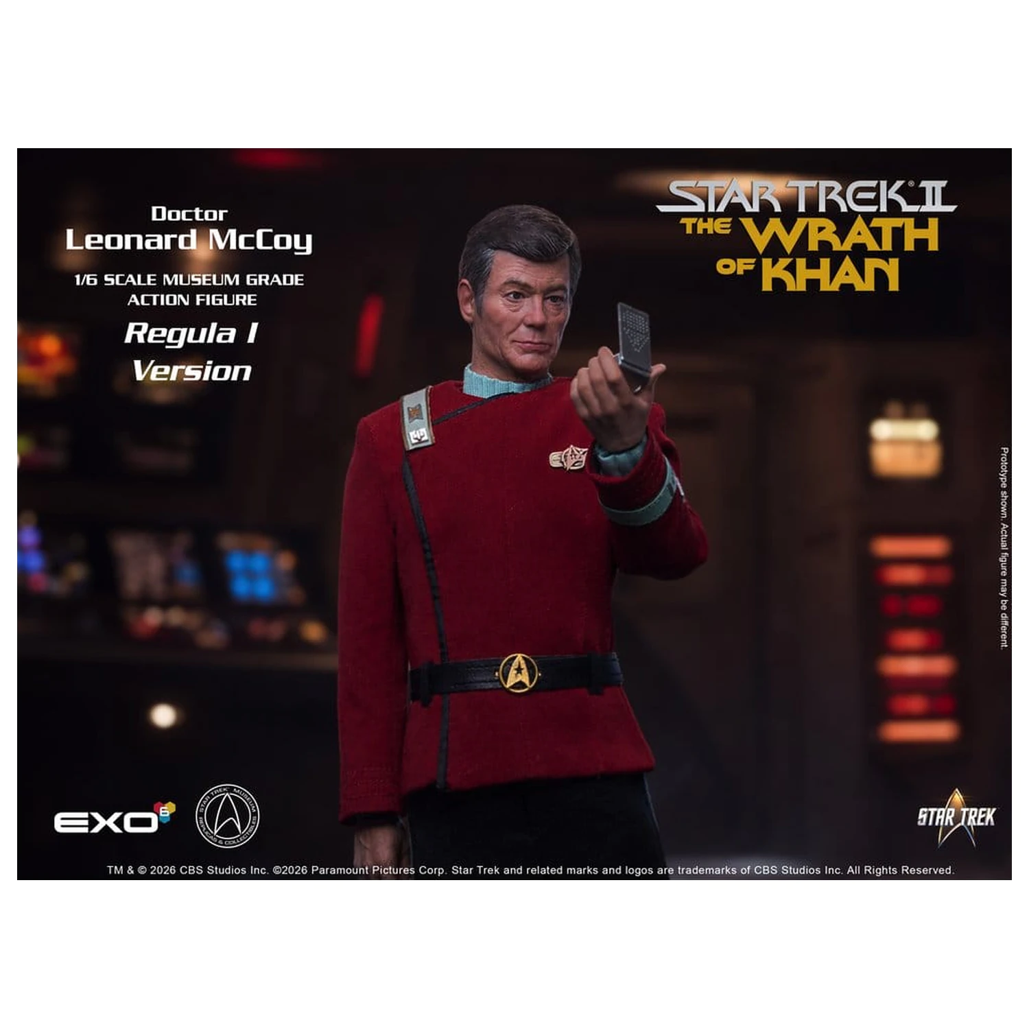 Star Trek II: The Wrath of Khan Akční figurka 1/6 Dr. Leonard McCoy Regula I Verze 30 cm fotografii produktu