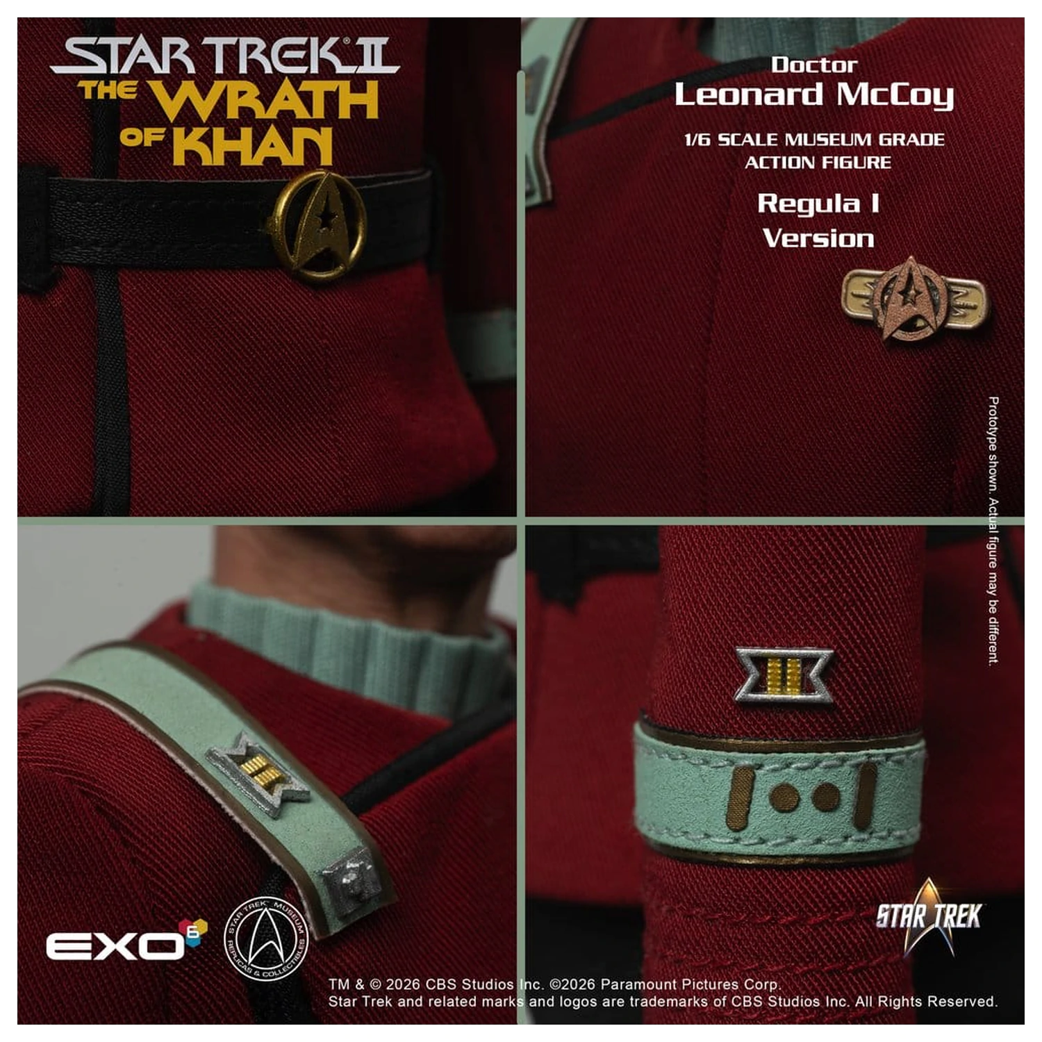 Star Trek II: The Wrath of Khan Akční figurka 1/6 Dr. Leonard McCoy Regula I Verze 30 cm fotografii produktu