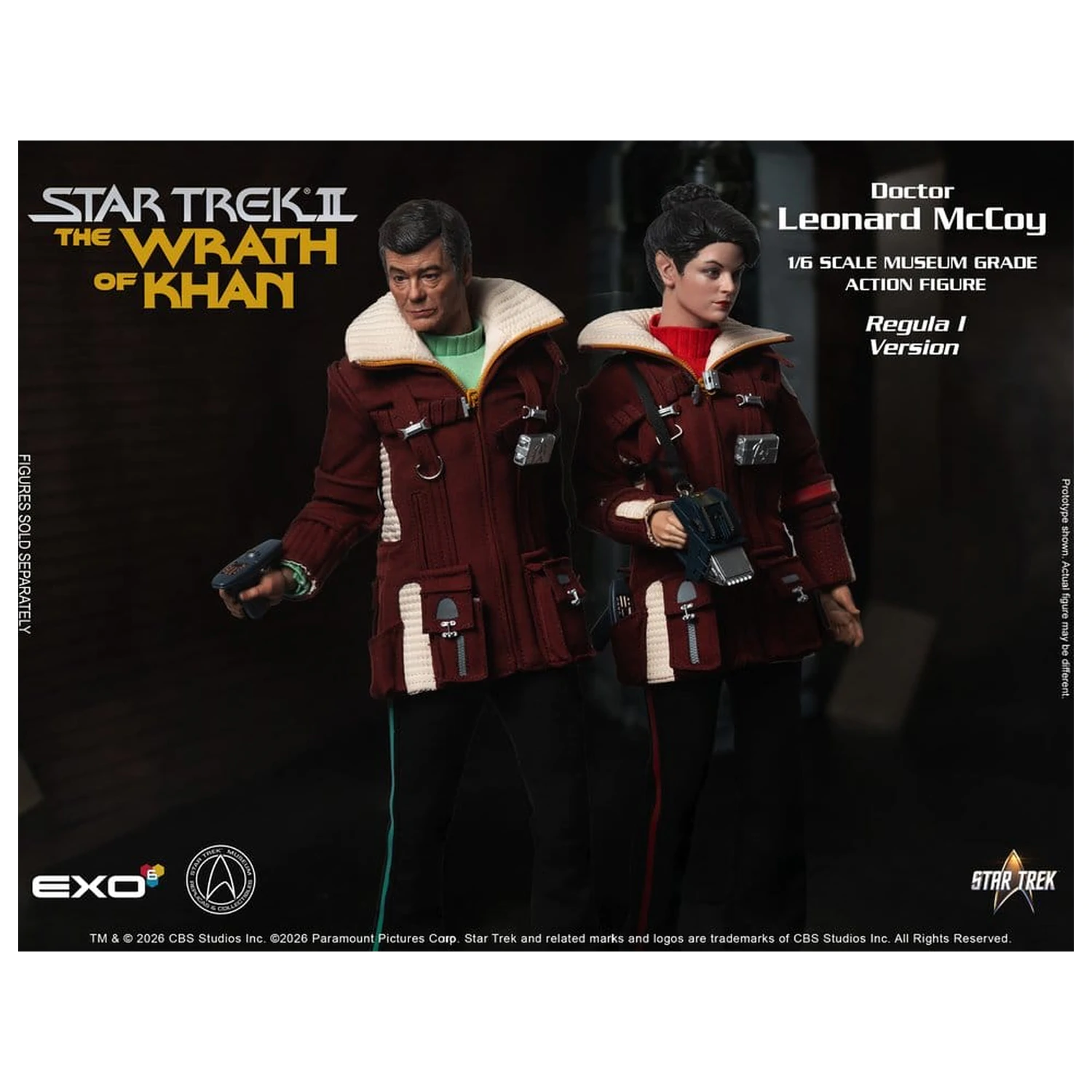 Star Trek II: The Wrath of Khan Akční figurka 1/6 Dr. Leonard McCoy Regula I Verze 30 cm fotografii produktu