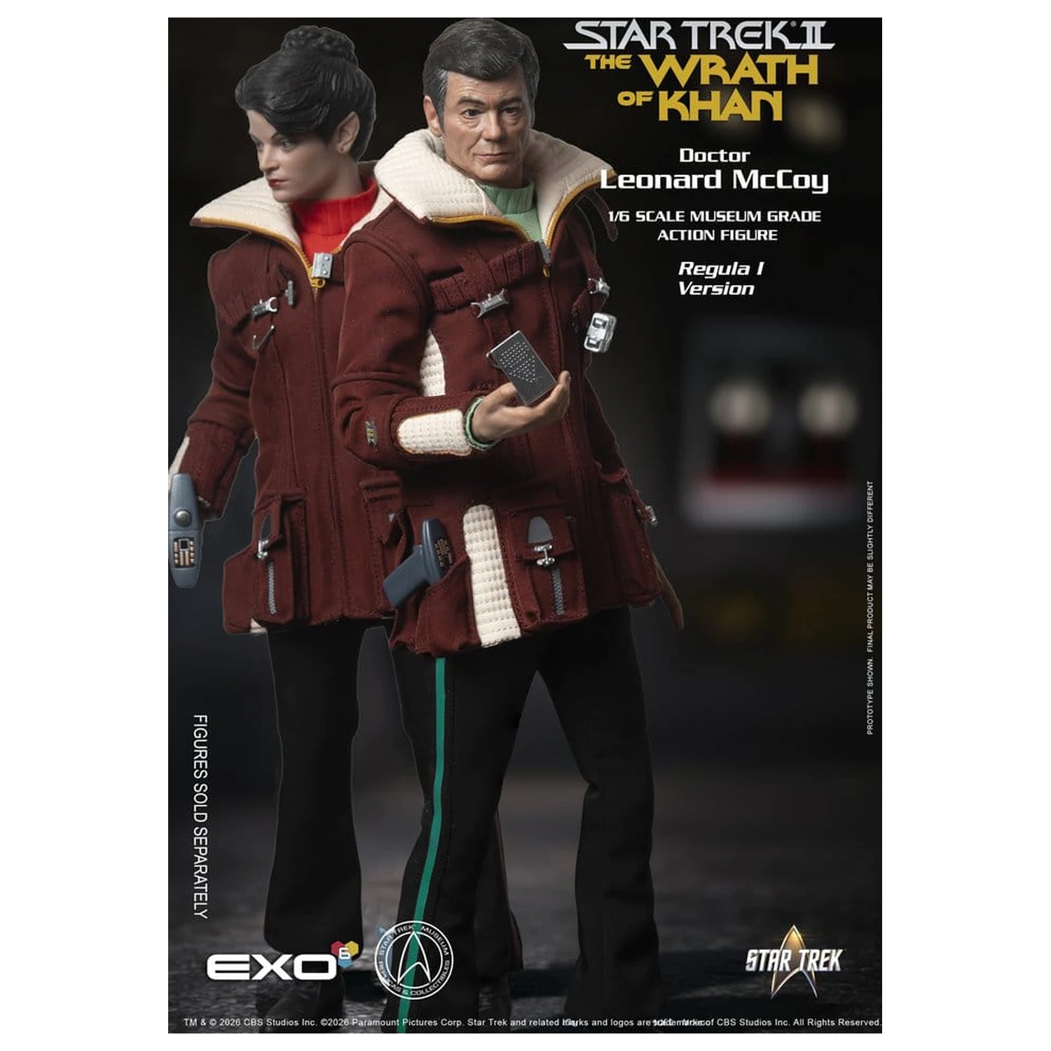 Star Trek II: The Wrath of Khan Akční figurka 1/6 Dr. Leonard McCoy Regula I Verze 30 cm fotografii produktu