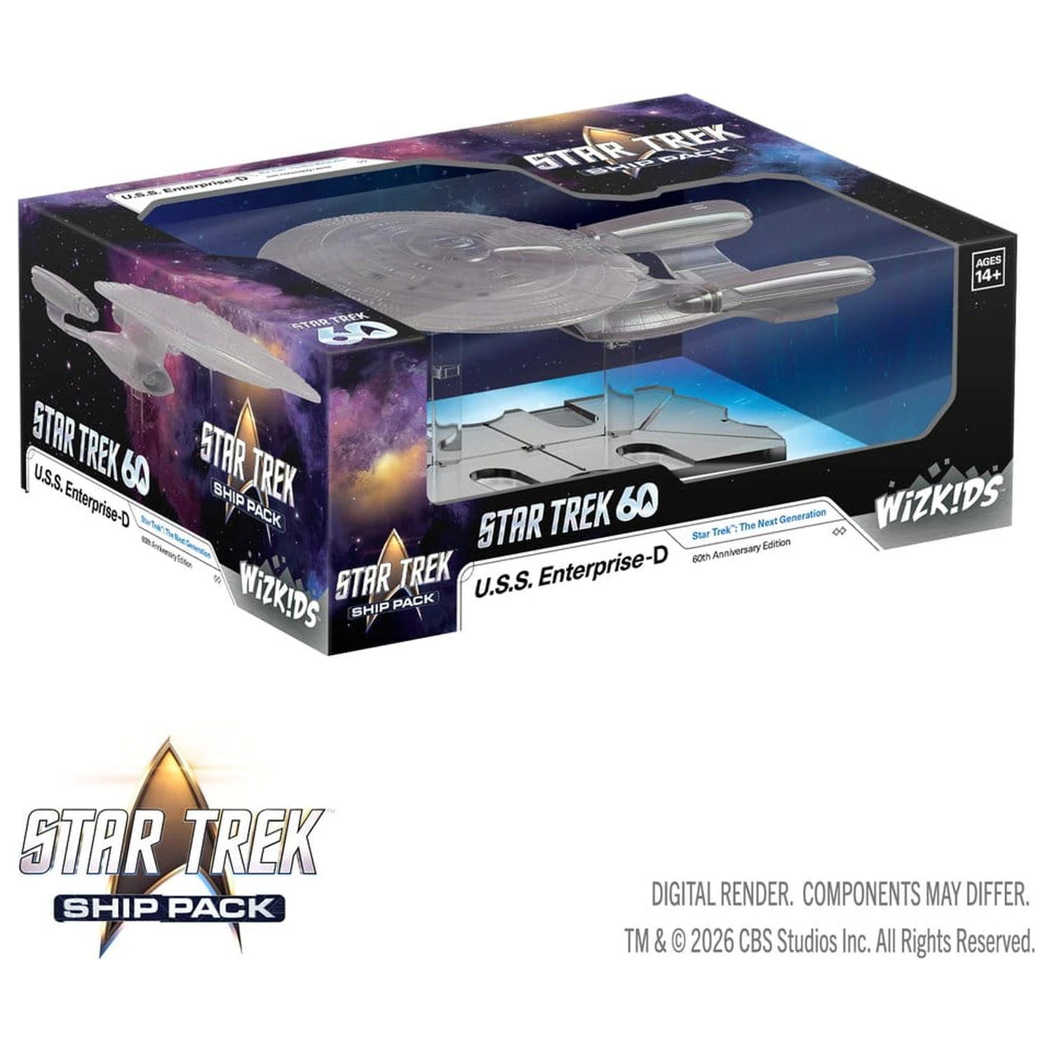 Star Trek Ship Pack Boxed prepainted Miniatury U.S.S. Enterprise - 60th Anniversary Edition 22 cm fotografii produktu