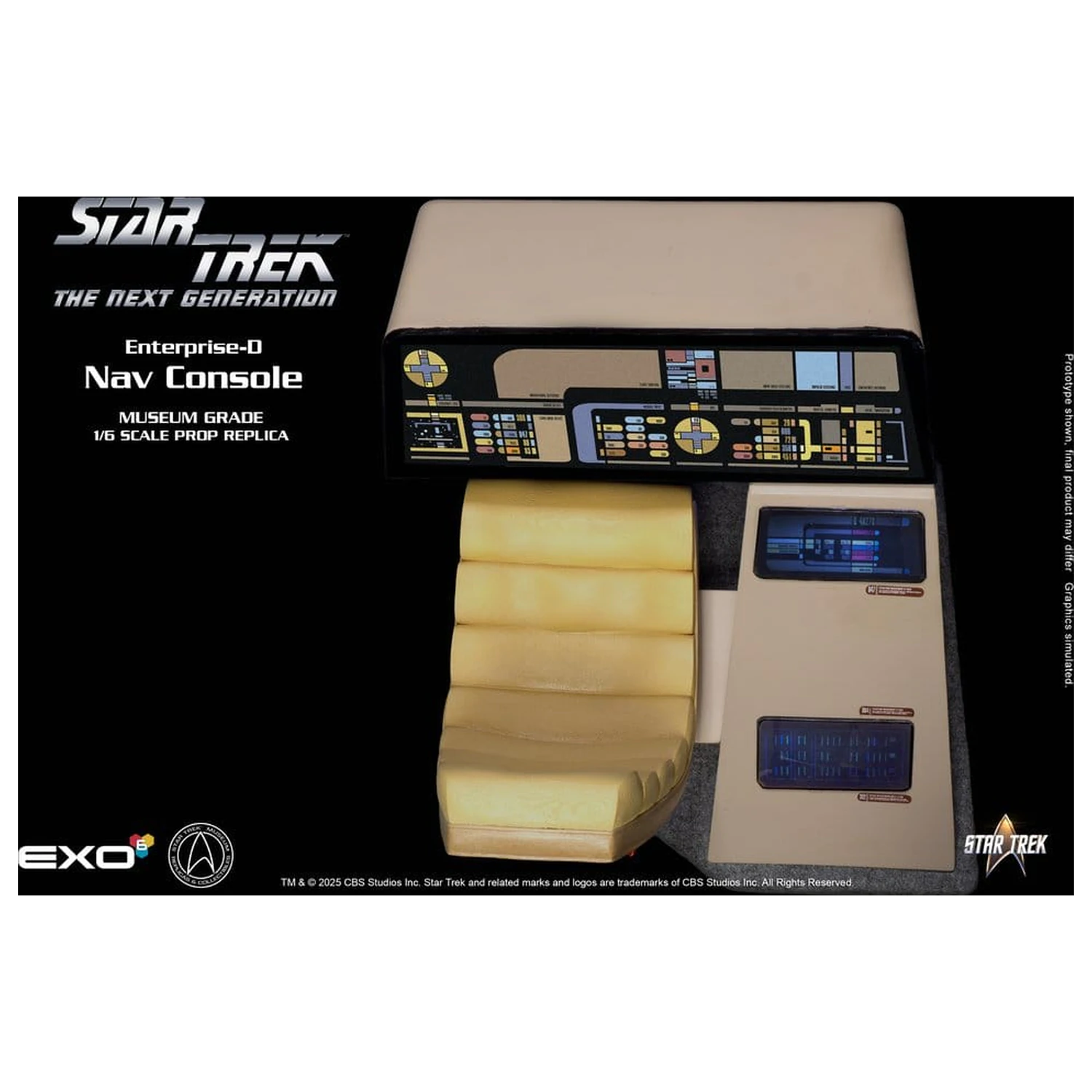 Star Trek: The Next Generation Replika 1/6 Enterprise-D Bridge CONN Konzole fotografii produktu