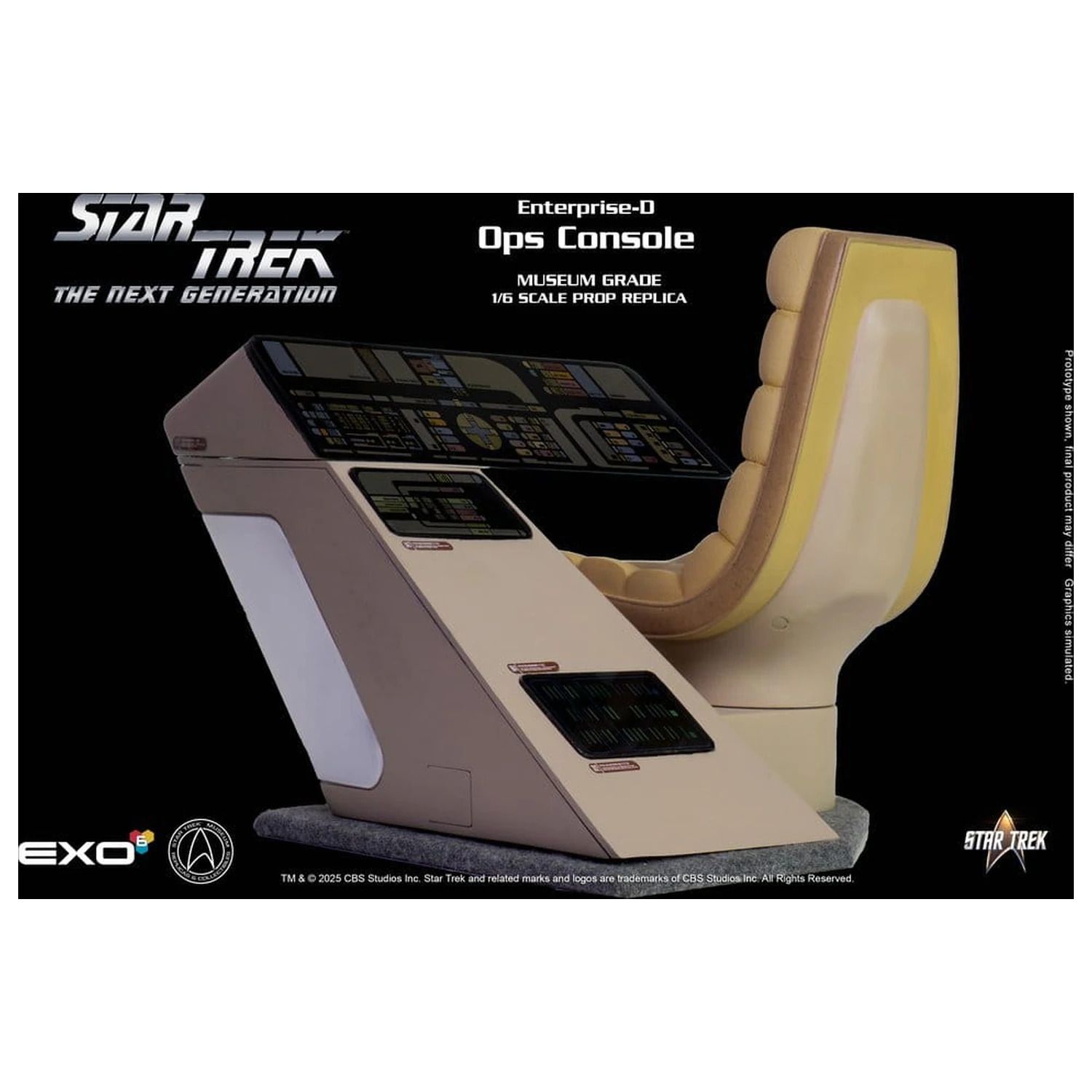 Star Trek: The Next Generation Replika 1/6 Enterprise-D můstek OPS konzole fotografii produktu