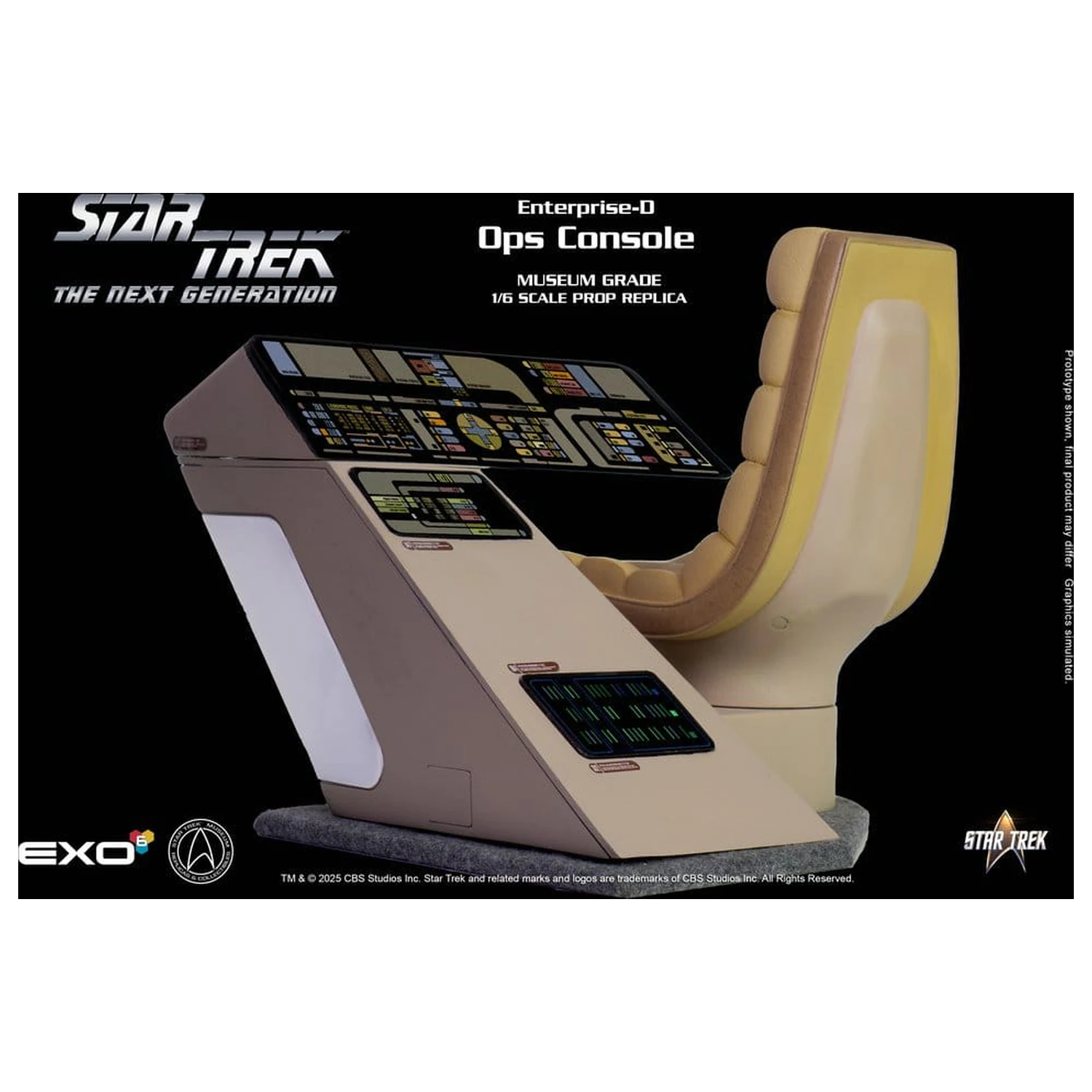Star Trek: The Next Generation Replika 1/6 Enterprise-D můstek OPS konzole fotografii produktu