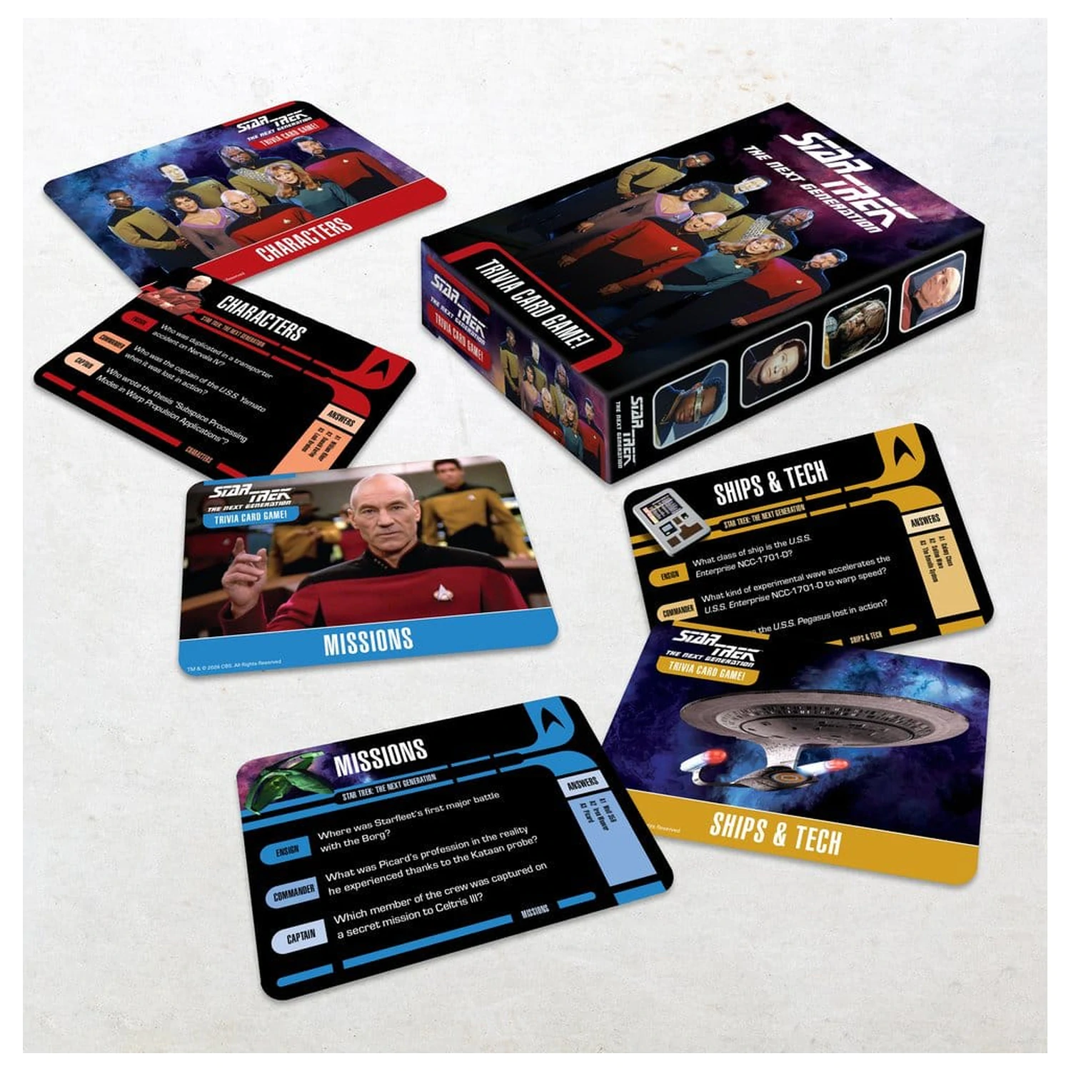 Star Trek: The Next Generation Trivia Karetní hra fotografii produktu