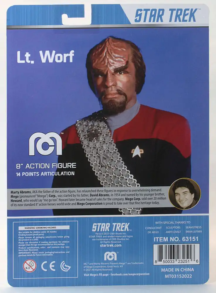 Star Trek TNG Action Figure poručík Worf 20 cm fotografii produktu