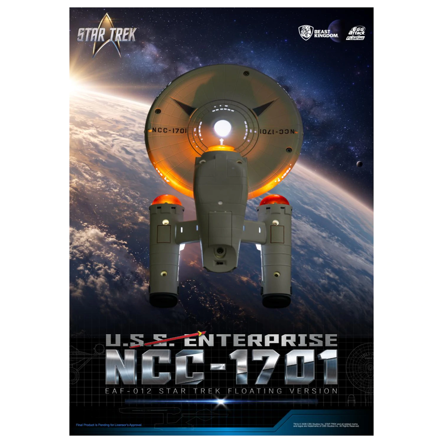Star Trek U.S.S. Enterprise NCC-1701 "vznášející se" soška 8,5 cm fotografii produktu
