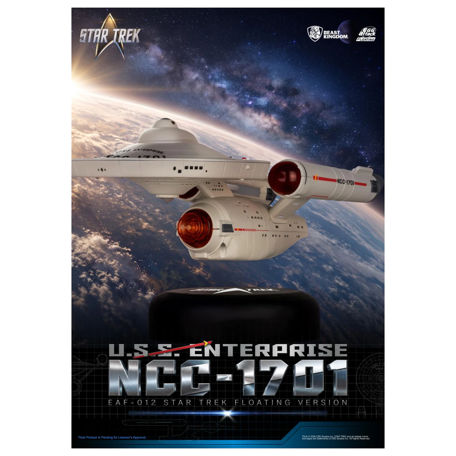 Star Trek U.S.S. Enterprise NCC-1701 "vznášející se" soška 8,5 cm fotografii produktu