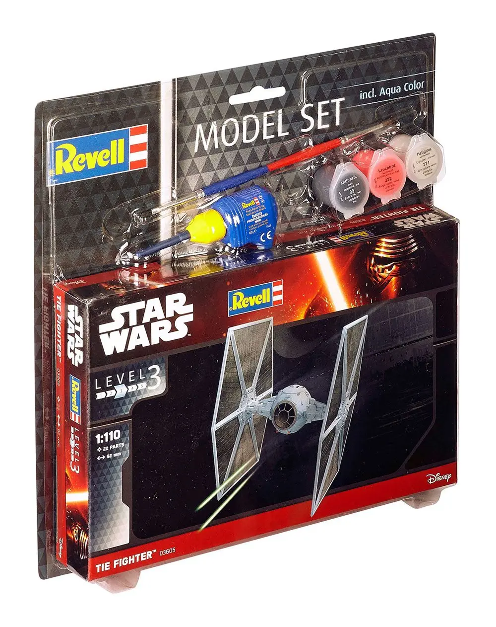 Star Wars Model Kit 1/110 Model Set TIE Fighter 9 cm fotografii produktu