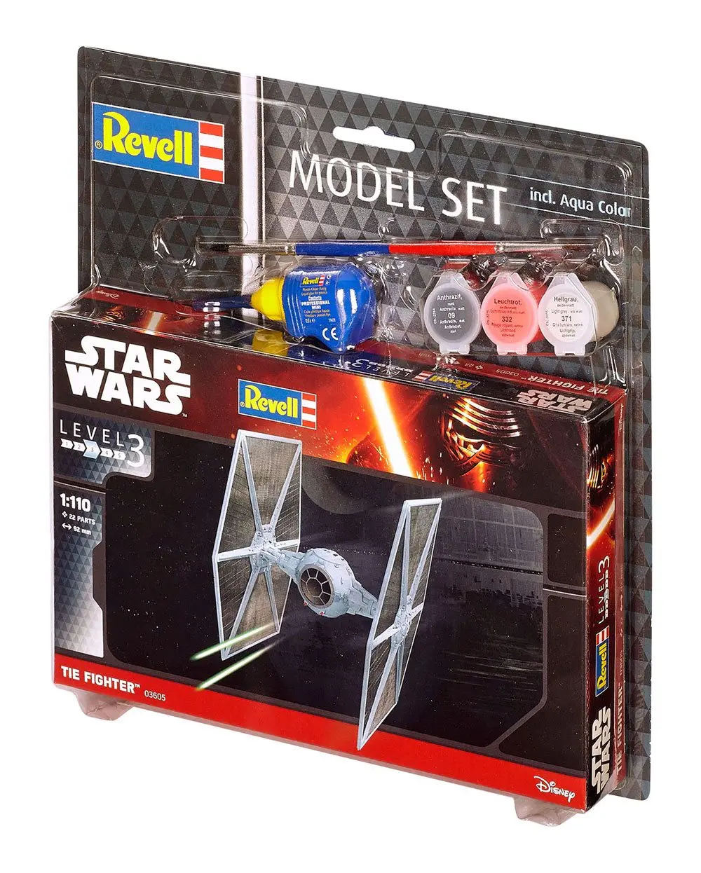 Star Wars Model Kit 1/110 Model Set TIE Fighter 9 cm fotografii produktu