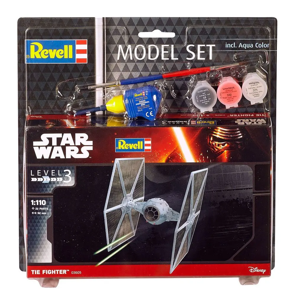 Star Wars Model Kit 1/110 Model Set TIE Fighter 9 cm fotografii produktu