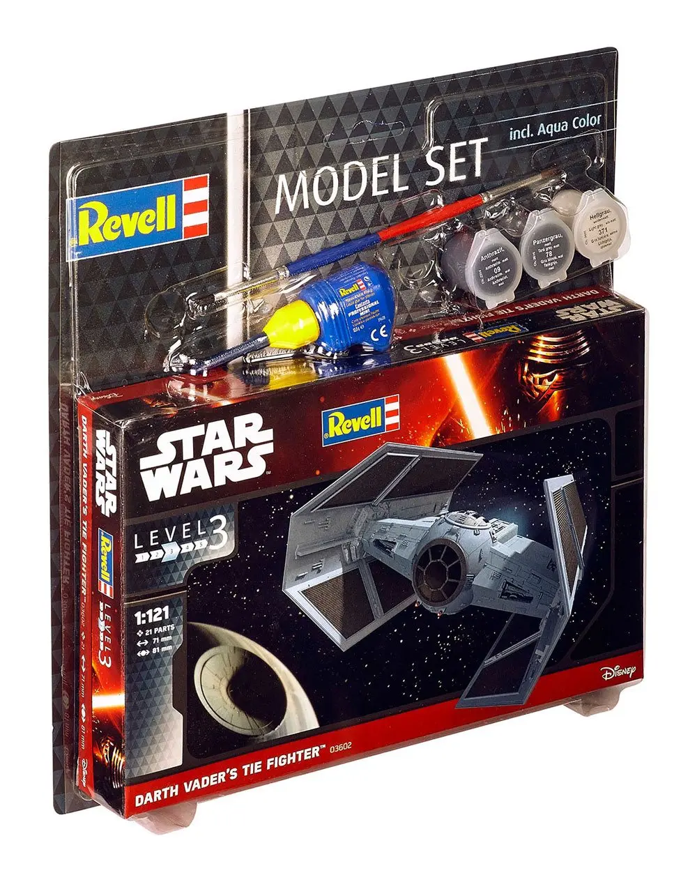 Star Wars Model Kit 1/12 Model Set TIE stíhačka Dartha Vadera 7 cm fotografii produktu