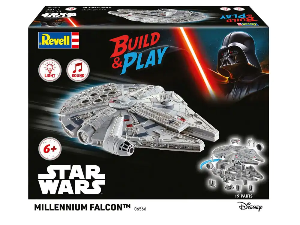 Star Wars Model Kit 1/164 Millennium Falcon 21 cm fotografii produktu