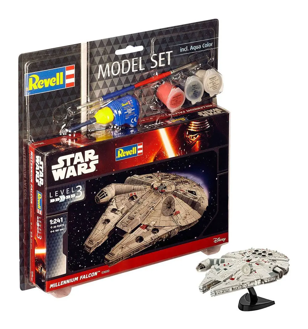 Star Wars Model Kit 1/241 Modelová sada Millennium Falcon 10 cm fotografii produktu