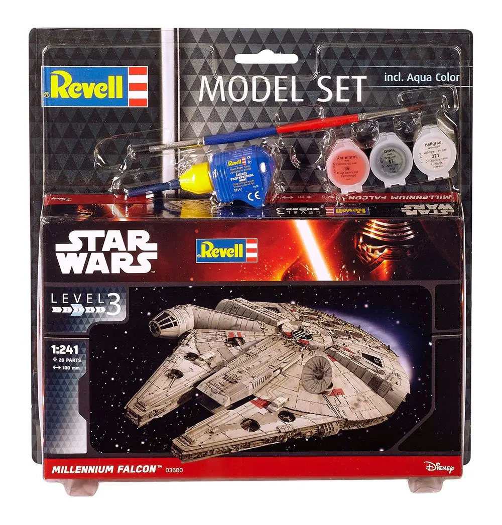 Star Wars Model Kit 1/241 Modelová sada Millennium Falcon 10 cm fotografii produktu